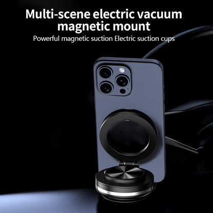 Car Phone Holder Magnetic Mount 360° Rotating Vacuum Adsorption Strong Magnet for Iphone 12 13 14 15 16 Pro Max