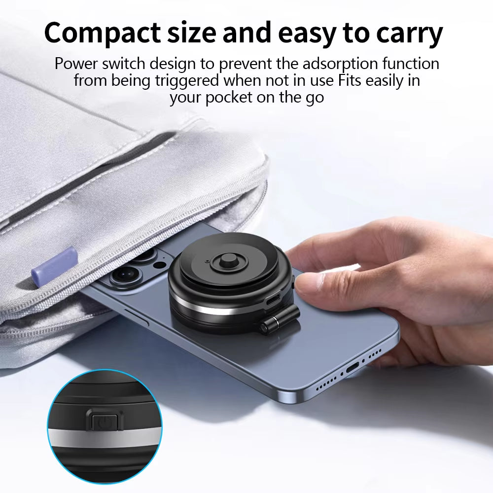 Car Phone Holder Magnetic Mount 360° Rotating Vacuum Adsorption Strong Magnet for Iphone 12 13 14 15 16 Pro Max